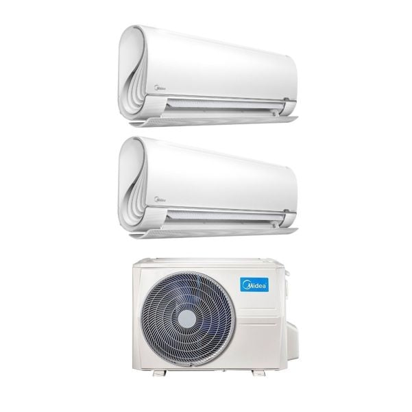 Midea Klimaanlage Dualsplit Breezeless+ 9000+12000 Inverter R-32 WLAN A++/A+ M2OG-14HFN8-Q