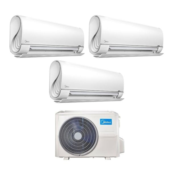 Midea Klimaanlage Trialsplit Breezeless+ 9000+9000+9000 Inverter R-32 WLAN A++/A+ M3OF-21HFN8-Q
