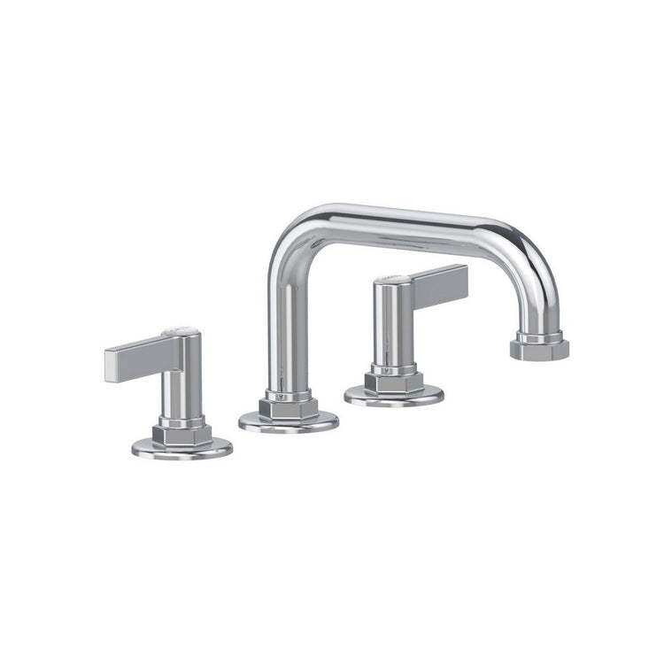 Bellosta Waschbeckenarmatur H. 14 cm, 3 Löcher, drehbarer Auslauf, ohne Ablauf, natürliche Messingoberfläche BRUSIN 13-5705/4/AL/S