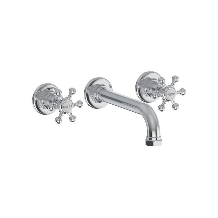 Bellosta Brusin+ Wand-Armaturen für Waschbecken T. 21 cm, ohne Ablauf, ohne Unterbaukörper, Chromoberfläche 01-5705/6/1/E