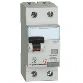 Bticino GC8813AC20 Fehlerstrom- und Leitungsschutzschalter 20 A 1P+N 4,5 kA
