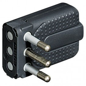 Bticino S2466TGE Eckstecker 2P+E Zubehör 16 A platzsparend grau