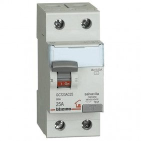 Bticino GC723AC25 Fehlerstrom-Schutzschalter 2P 25 A 30 mA Typ AC