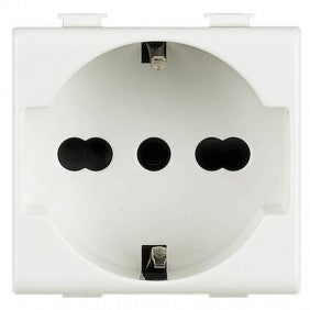 Bticino AM5440/16 Schuko-Steckdose 10/ Zubehör 16 A 250 V 2P+E Weiß