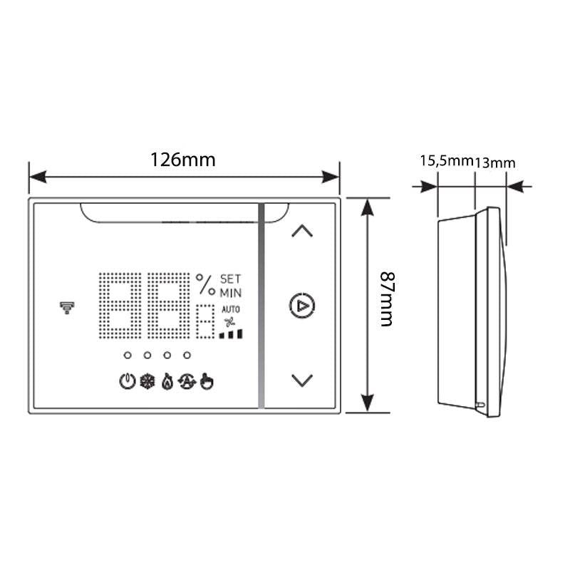 Bticino XW8003W Wandthermostat für Klimatisierung und Gebläsekonvektoren