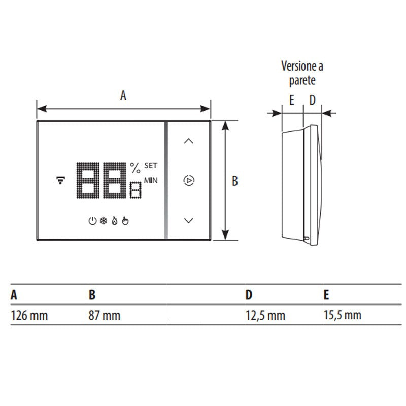 Bticino XW8002W Raumthermostat 8002 W