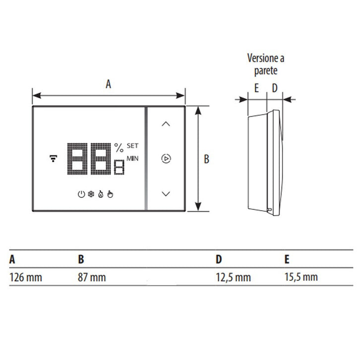 Bticino XW8002W Raumthermostat 8002 W