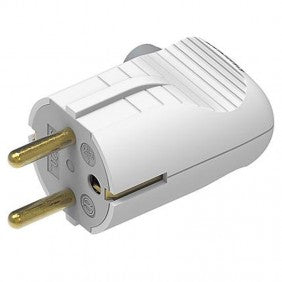 Bticino S2020DE Schutzkontakt-Stecker 2+E Zubehör 16 A deutsch italienisch weiß