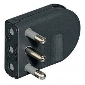 Bticino S2495TGE Raumsparstecker Zubehör 10 A anthrazit