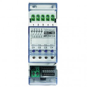 Bticino F411/4 Stellantrieb mit 4 unabhängigen Relais 2 DIN-Module