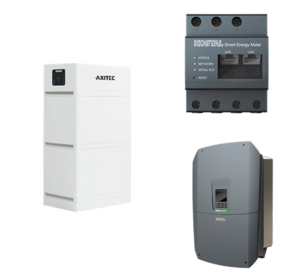AXITEC + KOSTAL HV-System, 8,5-12,5 kW, 6,7 kWh nutzbar, 3-phasig, AXIstorage Li SV2 6.7 + Plenticore M G3