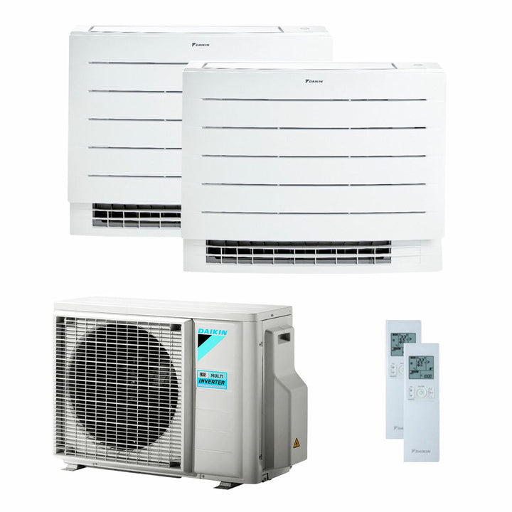 Daikin Perfera Floor 7000+7000 BTU – Multisplit-Klimagerät (2 Innengeräte), 4/4,2 kW, R32, A+++/A++, WLAN