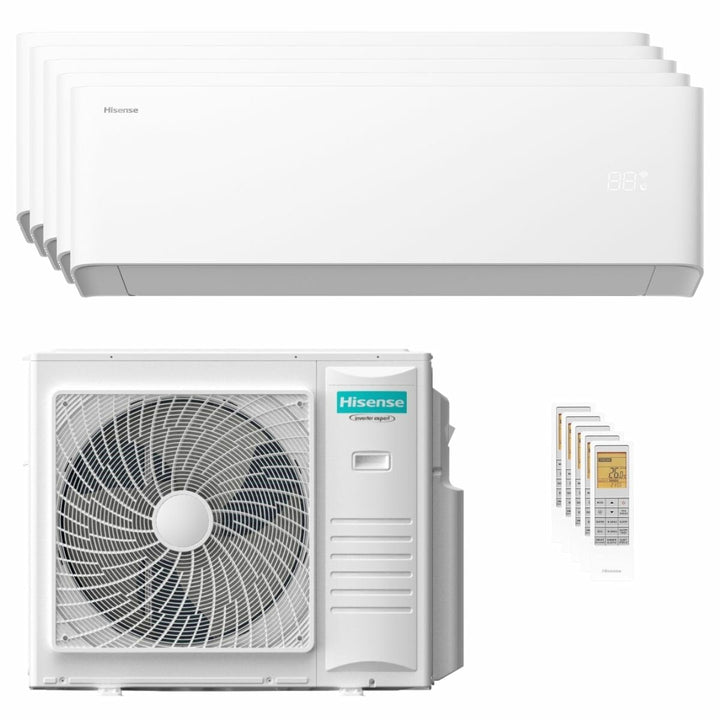 Hisense Uni HB 7000+7000+7000+7000+7000 BTU – Multisplit-Klimagerät (5 Innengeräte), 10/11 kW, R32, A++/A+, WLAN