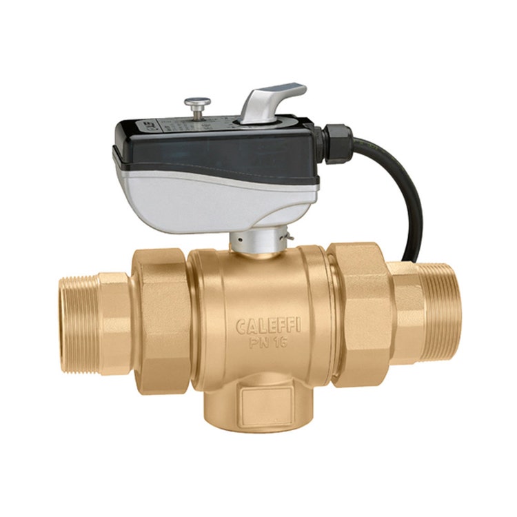 Caleffi Motorisierte Zweiwege-Kugelhahn mit Hilfsschalter, 230 V, Anschlüsse 1 1/4” 638 638072