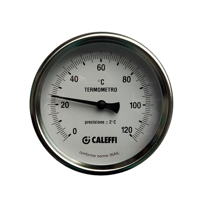 Caleffi Thermometer, Rückanschluss 1/2" L Schacht 100 mm (Inail-konform) 688010