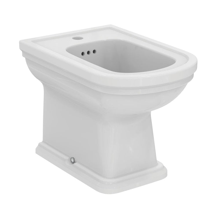 Ideal Standard Bodenstehendes Bidet mit einem Loch wandbündig, mit Überlauf, Weiß glänzende Oberfläche CALLA E222601