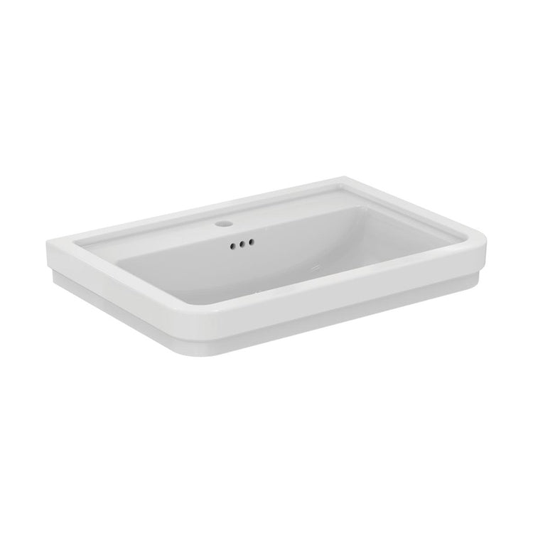 Ideal Standard Waschbecken L. 72 cm, Einloch, mit Überlauf, Weiß, glänzende Oberfläche CALLA E221901