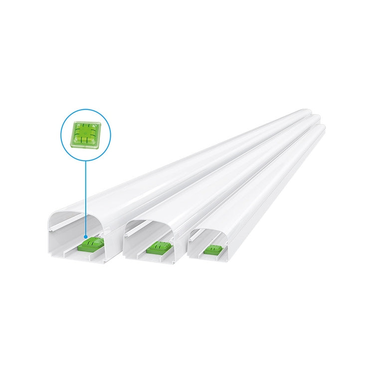 Tecnosystemi 2 m Kabelkanal mit Wasserwaage L. 7.4 H. 5.6 T. 200 cm, Weiß OPTIMA TB 75-OPT, B-11130075