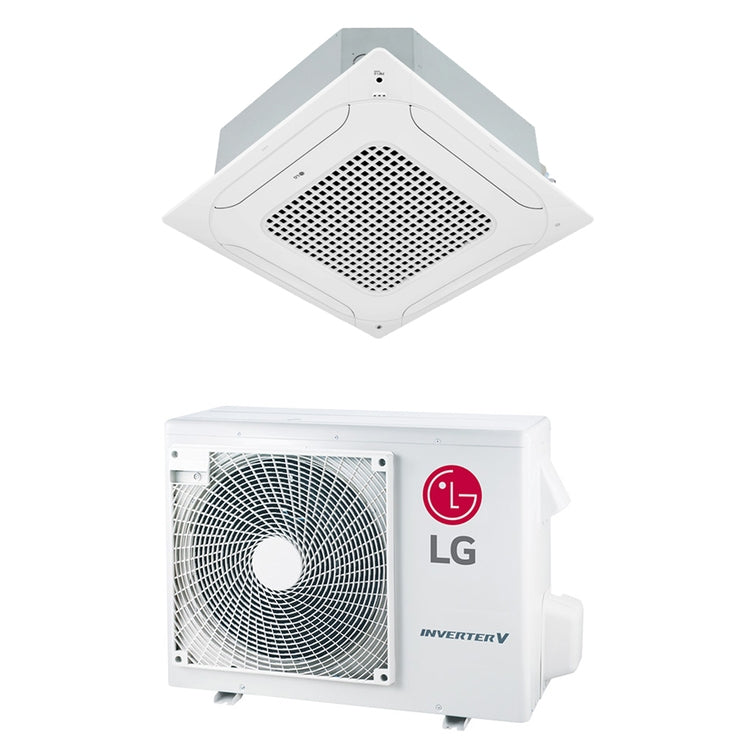 LG Monosplit-Klimagerät 4-Wege-Kassette, Inverter – Außengerät, Innengerät 9000 BTU CT09F.NR0+UUA1.UL0