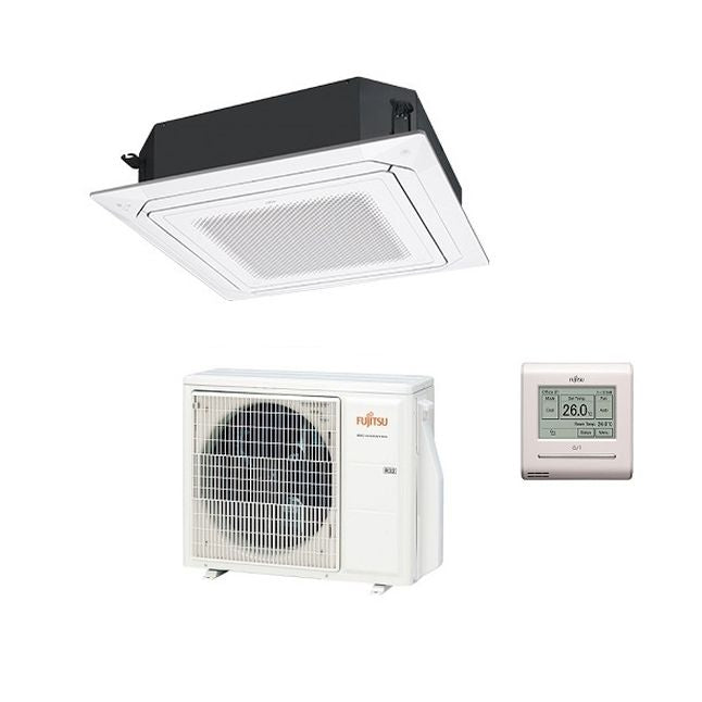 Fujitsu Klimagerät Kassette 4-WEGE Serie KR 30000 BTU Circular Flow Inverter R-32