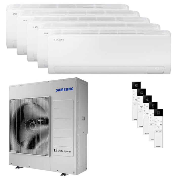 Samsung Cebu S2 7000+7000+7000+9000+9000 BTU – Multisplit-Klimagerät (5 Innengeräte), 9,61/11,71 kW, R32, A++/A+, WLAN