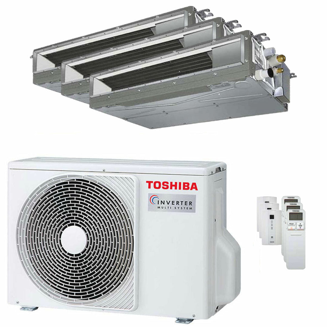 Toshiba Kanalgerät U2 7000+7000+9000 BTU – Multisplit-Klimagerät (3x), 5,2/6,8 kW, R32, A+++/A++