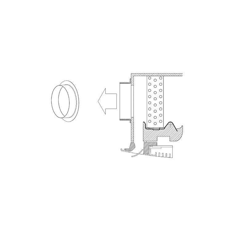 Sabiana Codolo Luftverteilung (Modell 0-1-2-3) nicht montierbar an MCT-Modellen mit Abdeckgehäuse 9079232