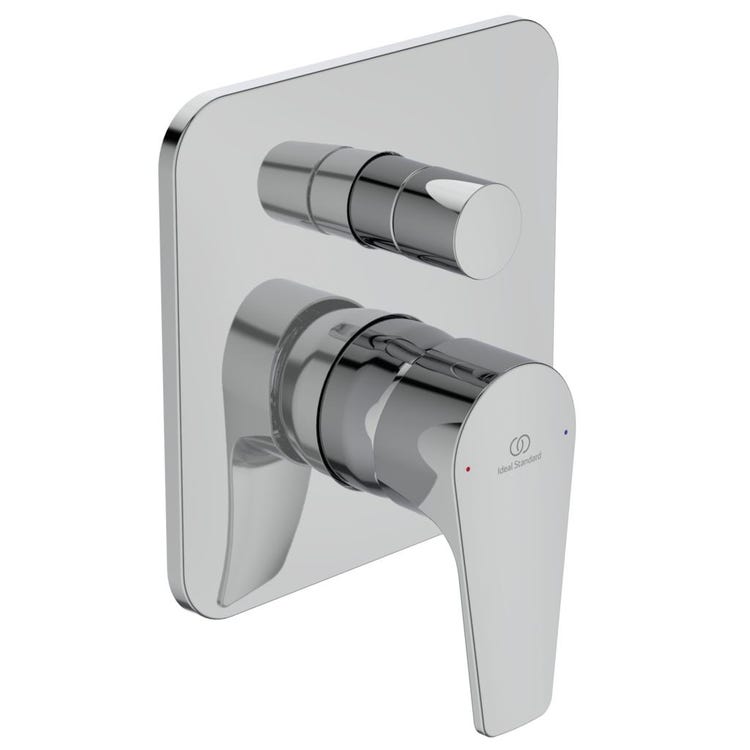 Ideal Standard Einhand-Einbauarmatur für Badewanne/Dusche, ohne Einbaukörper, Chromfinish CERAFINE D A7191AA