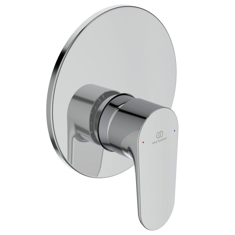Ideal Standard Einhebel-Deckeneinbau-Duschmischer, 1 Weg, ohne Einbaukörper, mit Temperaturbegrenzer, Chromoberfläche CERAFINE O A7194AA