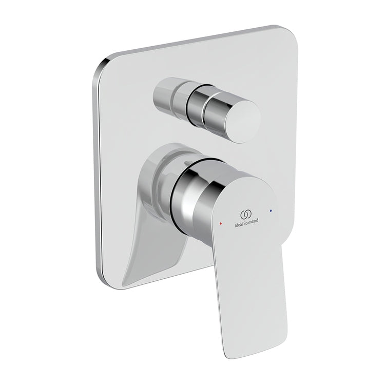 Ideal Standard Einhebelmischer für Badewanne oder Dusche, Einbau, mit Einbaukörper und Umschalter, Chromoberfläche CERALIFE C BE061AA