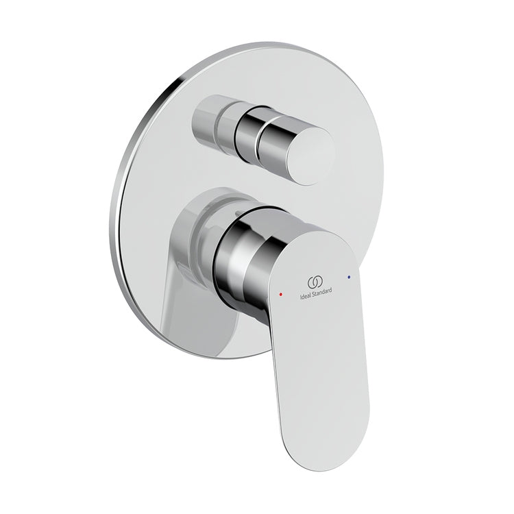 Ideal Standard Einbau-Wannen- oder Duschmischer, 2-Wege, mit Einbaukörper und Umsteller, Chromoberfläche CERALIFE O BE023AA
