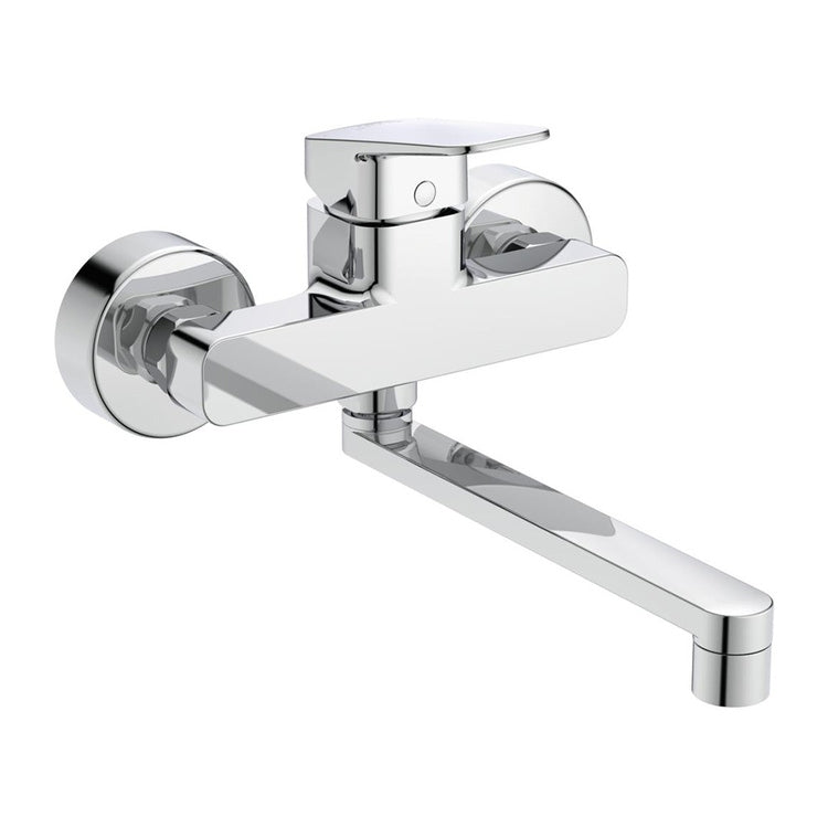 Ideal Standard Einhebelmischer für Spüle, mit Eko-System, drehbarem Auslauf, Chromfinish CERAPLAN BD340AA