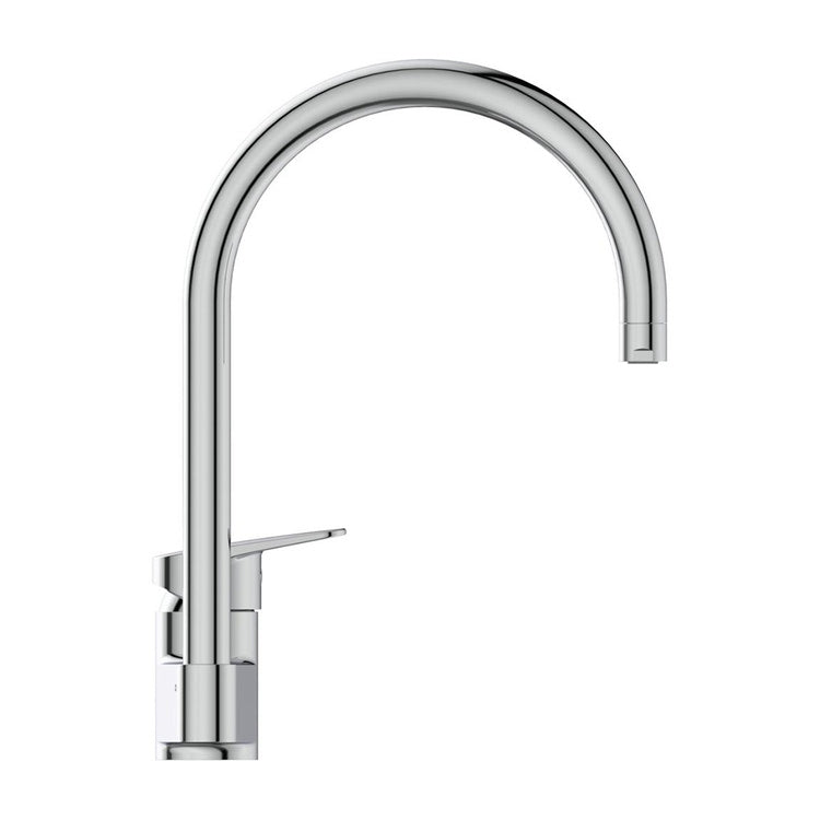Ideal Standard Aufsatzmischer für Spüle H. 32 cm, mit Eko-System, drehbarem und rohrförmigem Auslauf, Chrom-Finish CERAPLAN BD339AA
