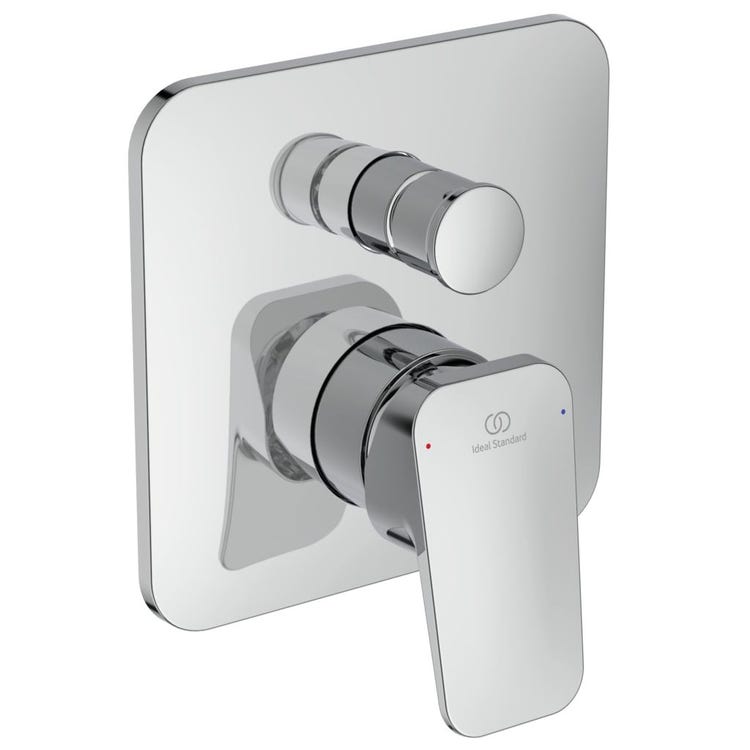 Ideal Standard Einhand-Einbau-Wannen-/Duschmischer, mit Umsteller, Einbaukörper inklusive, Chromoberfläche CERAPLAN BD259AA