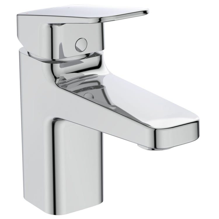 Ideal Standard Einhandmischer für Waschbecken, mit Ablauf, mit 5 l/min Belüfter und EasyFix-Befestigungen, Chromoberfläche CERAPLAN BD214AA