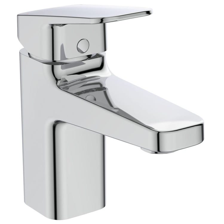 Ideal Standard Einhandmischer für Waschbecken, mit Ablauf, mit 5 l/min Belüfter und EasyFix+ Befestigungen, Chromoberfläche CERAPLAN BD274AA