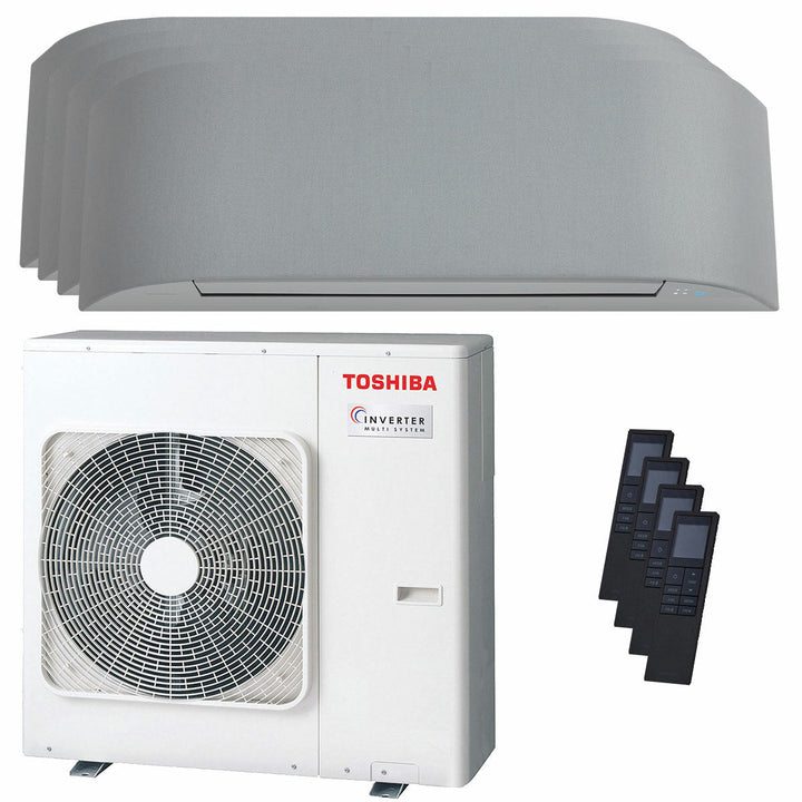 Toshiba Haori 12000+12000+12000+12000 BTU – Multisplit-Klimagerät (4 Innengeräte), 8/9 kW, R32, A++/A+, WLAN
