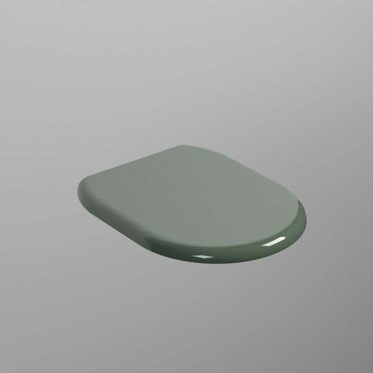 Cielo Abdeckbecken aus duroplastischem Material mit langsam schließendem Absenken und Schnellverschluss-Scharnieren, Algenfarbe, glänzende Cpvittfal-Ausführung ITACA CPVITTFAL