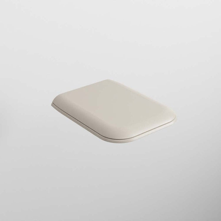 Cielo Übertopfabdeckung aus duroplastischem Material mit langsam schließendem Absenkmechanismus und Schnellverschluss-Scharniere, Farbe Hafer, matte Oberfläche SHUI COMFORT CPVSHCOTFAV