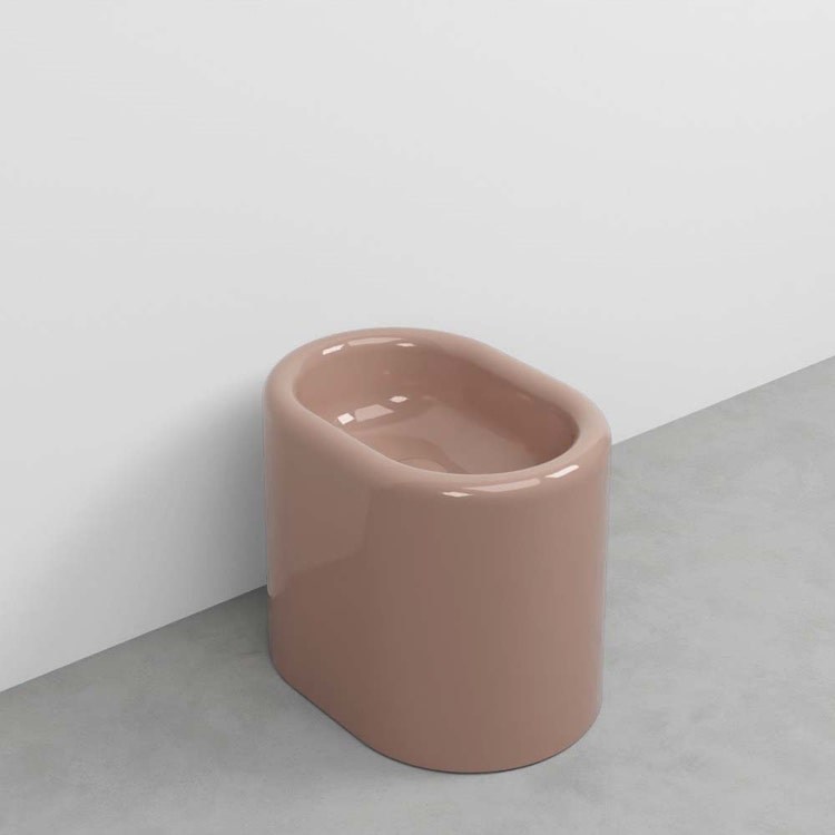 Cielo Bodendüse Einloch-Bidet, Farbe Seerose, glänzende Ausführung ITACA ITBINI