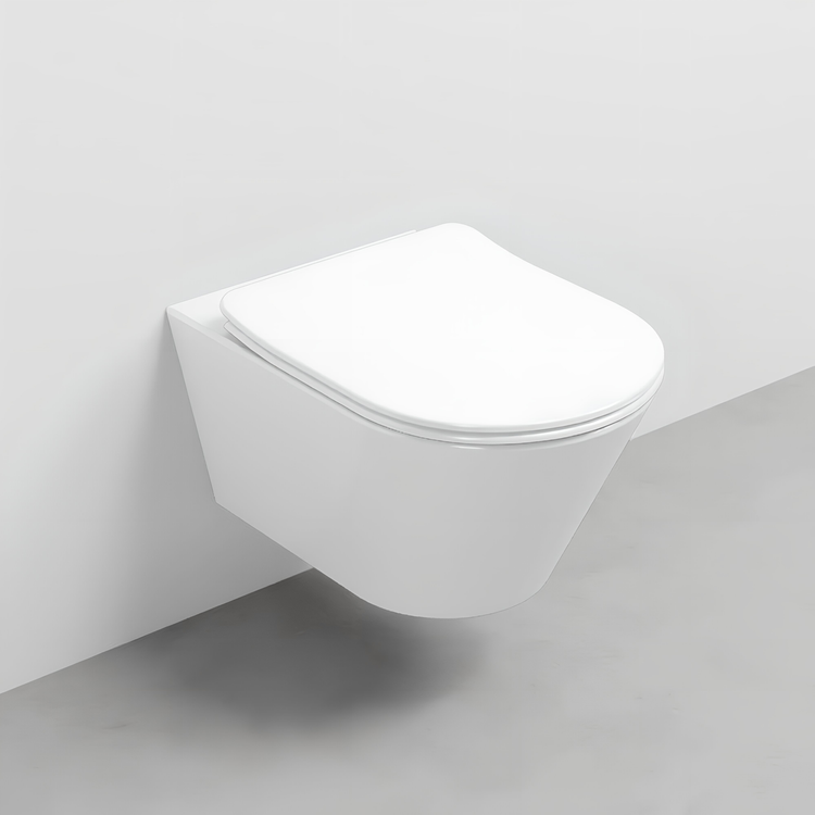 Cielo Hängendes Becken, Rimless 2.0.1, ohne Flansch und ohne Sitz, komplett mit Befestigungen, Weiß glänzende Ausführung MARE MRVSK