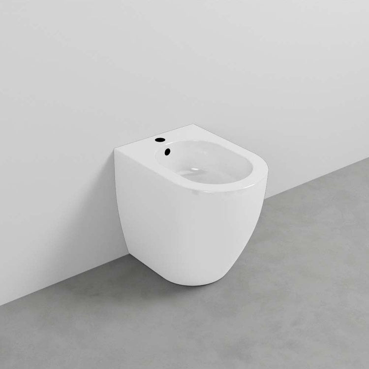 Cielo Bodenstehendes Einloch-Bidet, Weiß, glänzende Oberfläche SMILE PRO MINI 48 SMBIRP