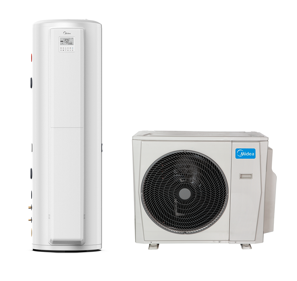Midea M4OA-27HFN8-Q + PLSX-100(30)/DN8-A – CirQH Multisplit-Split-Wärmepumpe mit 100-l-Tank