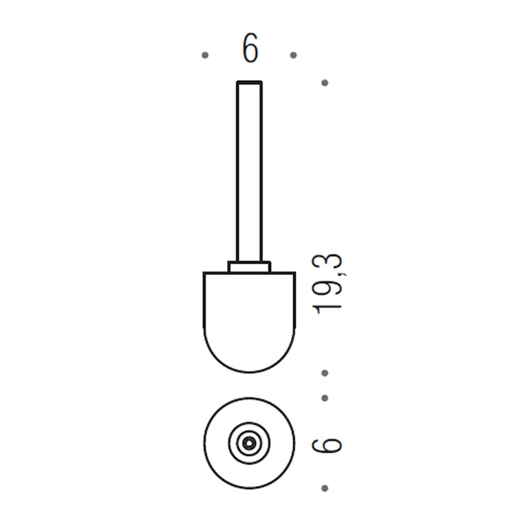 Colombo Design Bürstenaufsatz mit Verlängerung B80570