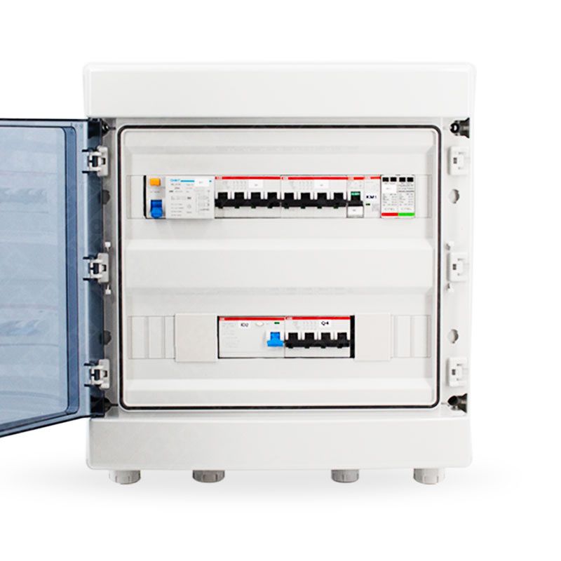 Technideal AC-Verteilerkasten 9kW - 25A - 300mA - Typ B - 1 Wechselrichter
