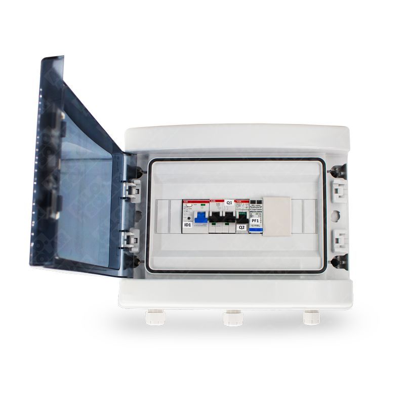 Technideal AC-Verteilerkasten Einphasig 10kW - 300mA - 1 Wechselrichter