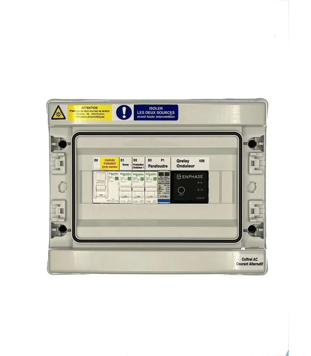 AC-Schaltkasten Einphasig 1 QRELAY