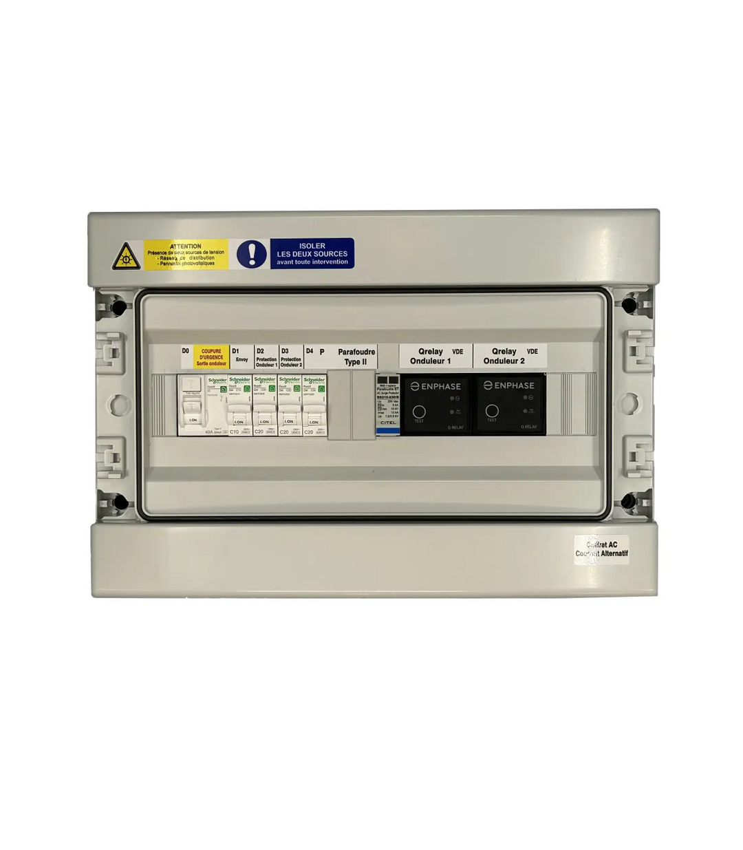 AC-Schaltkasten Einphasig 2 QRELAY