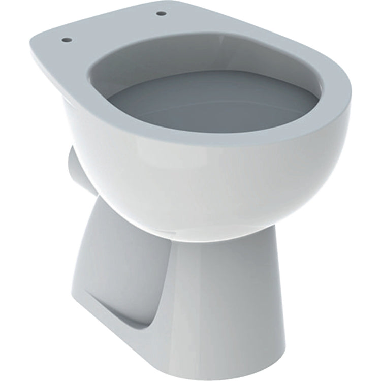 Geberit Colibri' Stand-WC mit Zwangsspülung, ohne Sitz, mit horizontalem Abgang, Weiß, glänzende Oberfläche 500.875.00.1
