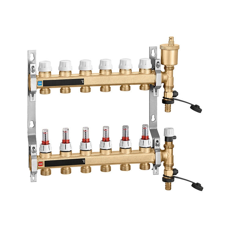 Caleffi Vormontierter Verteiler, Anschluss 1", 11 Ableitungen 6646M1